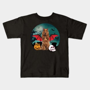 Happy Halloween Cocker Spaniel Dogs Halloween Gift Kids T-Shirt